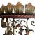 Polychrome Wrought Iron Corner Shelves, Early 1900s, Set of 2 For Sale - Image 6 of 8
