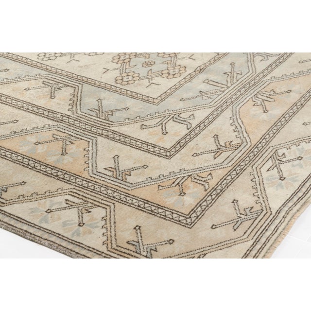 Textile Vintage Turkish Area Rug, Hand-Knotted Wool, Traditional Anatolian Carpet For Sale - Image 7 of 10
