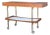 Paul McCobb Style Mid-Century Walnut Bar Cart With Brass Accents For Sale
