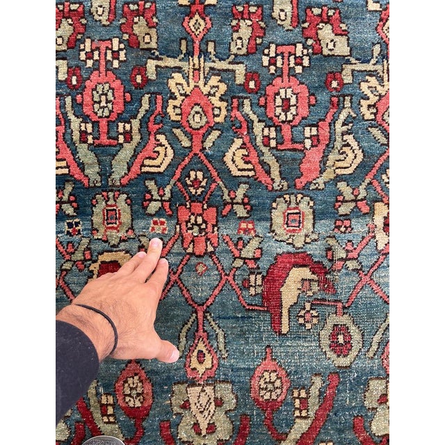 Late 19th Century NAIVE HALVI BIDJAR Mystical Energy-Filled Art Rug 5.10 x 10.3 For Sale - Image 15 of 15