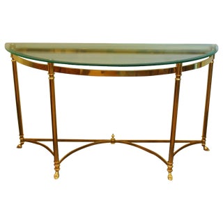 Mid-Century LaBarge Brass Console Table For Sale