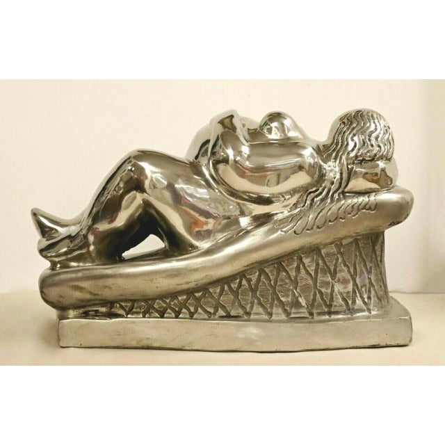 Chrome 1990s "Little Goddess" Stainless Steel Table Sculpture by Jerry Soble For Sale - Image 8 of 11