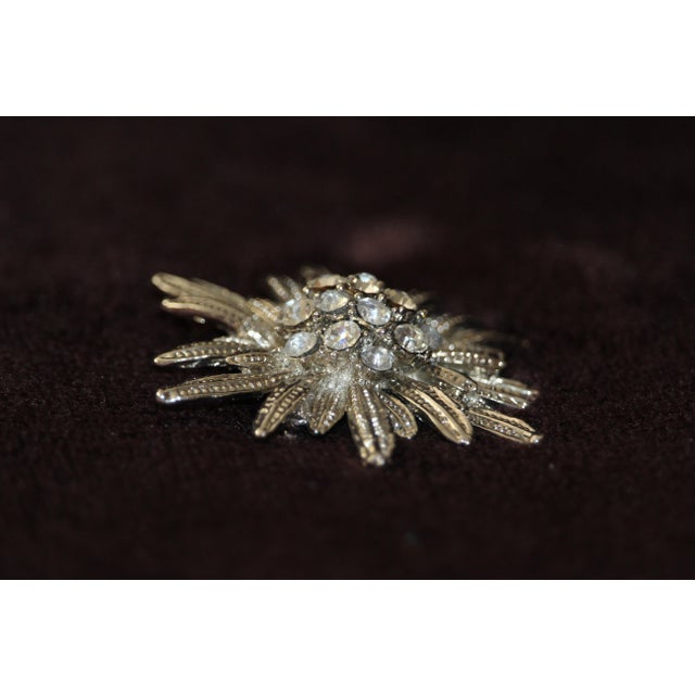 1990s Edelweiss Flower Brooch, 1990s For Sale - Image 5 of 7