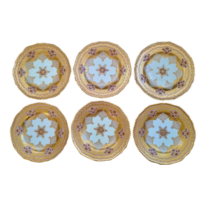 Coalport Six-Piece Set of Gold Dinner Plates