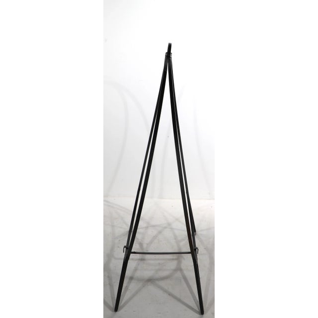 Mid-Century Modern Large Circular Mid Century Wrought Iron Log Holder For Sale - Image 3 of 7