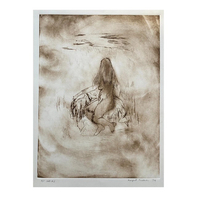1974 Margaret Friedlander Female Nude Etching For Sale