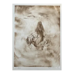 1974 Margaret Friedlander Female Nude Etching