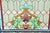 Antique Art Nouveau Stained Glass Blue, Green, Pink, Orange Fleur De Lis 34x40 Window. Item features blue and red stained...