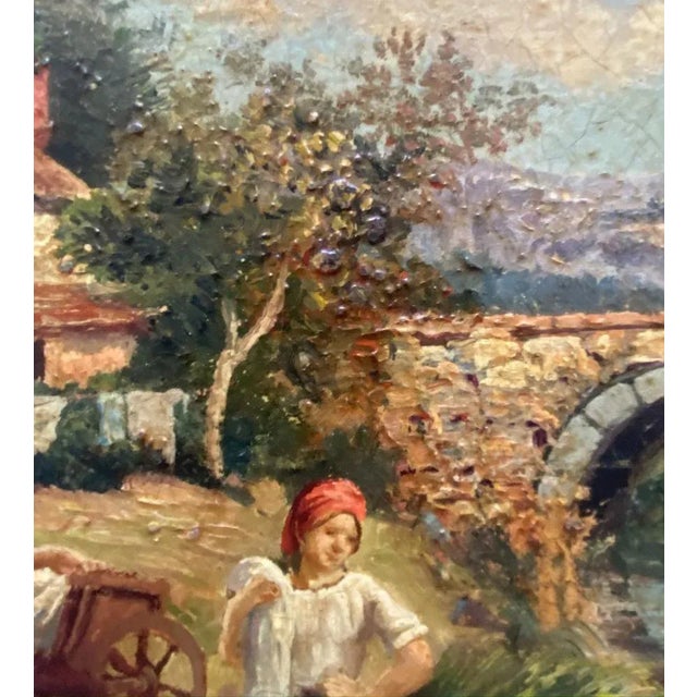 2000 - 2009 Pietro Colonna, Neapolitan School Country Scene, 21st Century, Oil on Canvas For Sale - Image 5 of 11