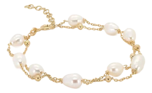 Pearl Stone Gold Chain Dainty Bracelet