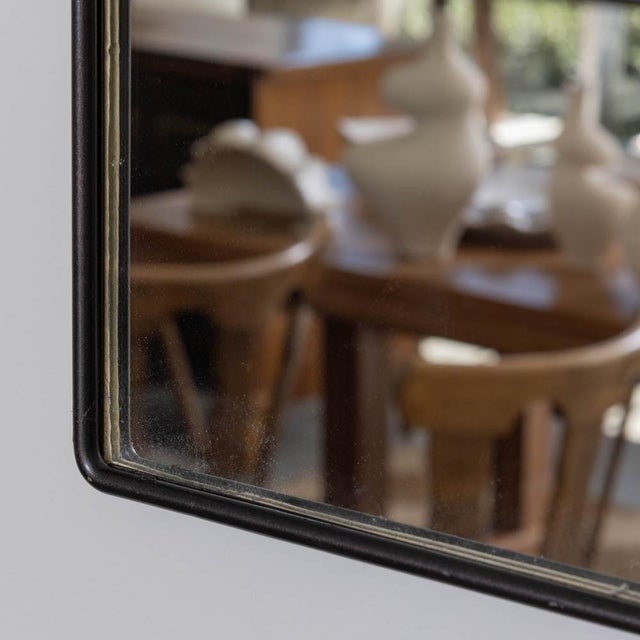 Black 1950s French Iron Painted Mirror For Sale - Image 8 of 9