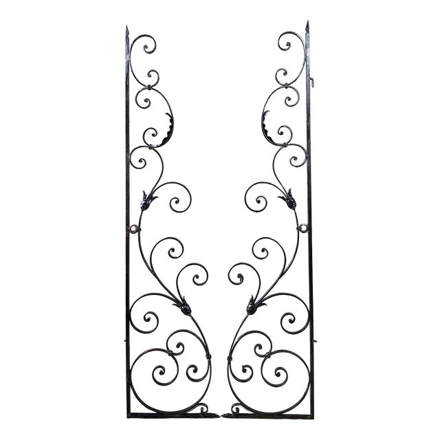 Antique Art Deco Wrought Iron Doors, 1890s, Set of 2 For Sale