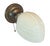 Glass Mid 20th Century MCM Opaline Clamshell Wall Sconce With Pull Chain For Sale - Image 7 of 7