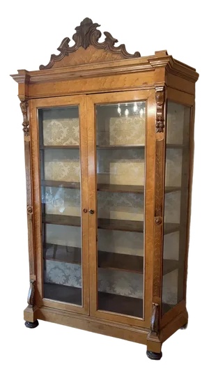 Liberty Trapezoidal Showcase in Walnut Wood, 1900s