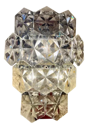 Cut Glass and Chrome Wall Light from Kinkeldey, Austria, 1970s
