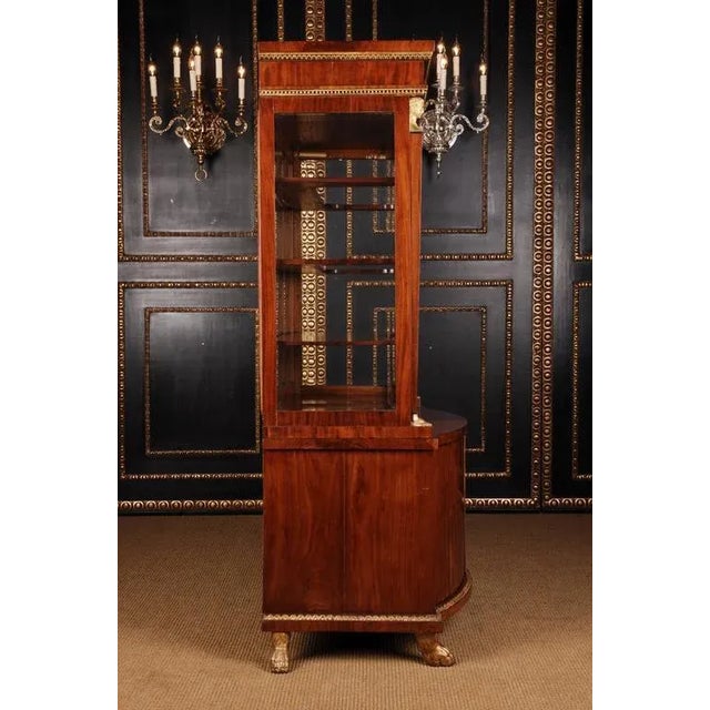 Traditional 19th Century French Empire Style Mahogany Vitrine For Sale - Image 3 of 11