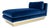 Vintage Velvet Lounge Chaise on Chrome/Brass Base For Sale