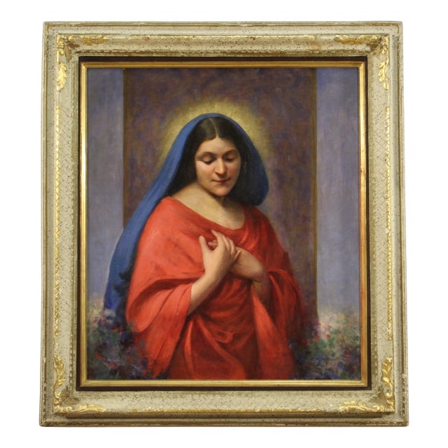 Italian Artist, The Madonna, 1929, Oil on Canvas, Framed For Sale
