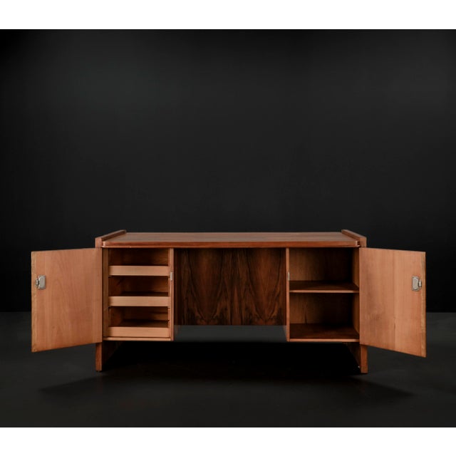Bauhaus Art Deco Desk in Walnut by Bruno Paul for Veb Deutsche Werkstätten Hellerau, 1930s For Sale - Image 3 of 18