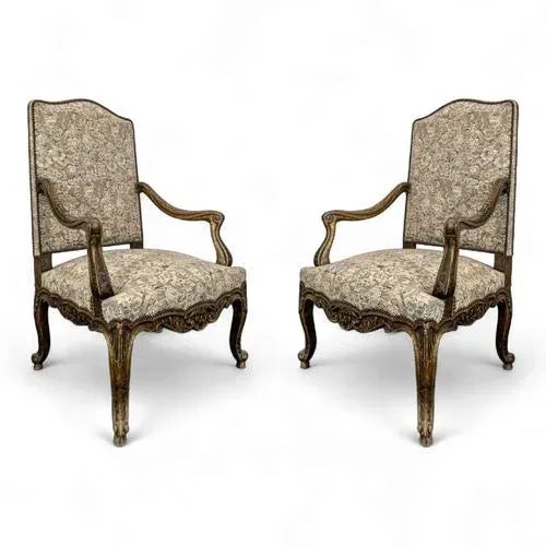 Beige Regency Style Armchairs, Set of 2 For Sale - Image 8 of 8