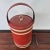 1970s Georges Briard Red Faux Leather Tall Ice Bucket Champagne Cooler For Sale - Image 9 of 9