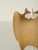 Beige Beige Tulip Cocoon Table Lamp with Brass Base attributed to Castiglioni for Hille, Italy, 1960s For Sale - Image 8 of 13