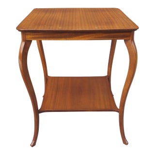 William B. Moses & Sons Inlaid Mahogany Two-Tier Side Table, Circa 1890s For Sale