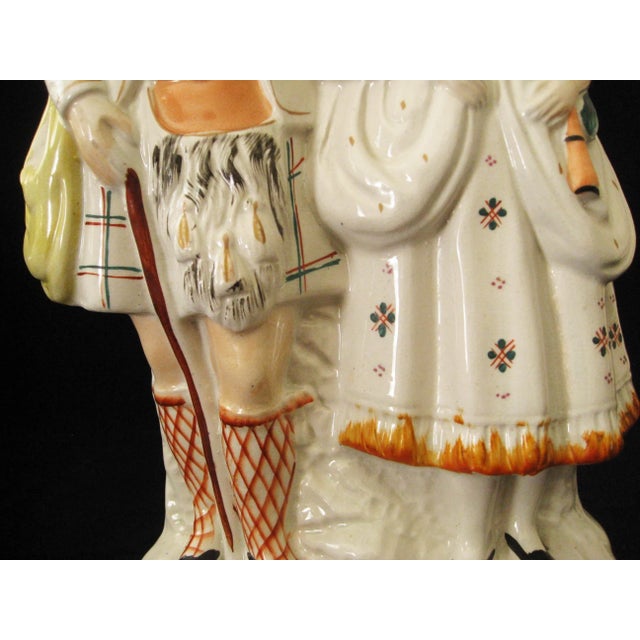 White Antique Staffordshire Highlander 15" Flatback Figure - c.1875 - England For Sale - Image 8 of 13