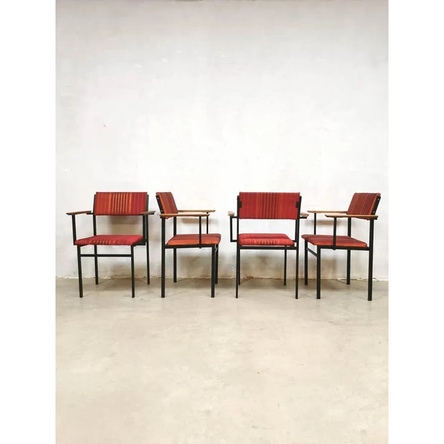 Martin Visser Vintage Dutch Dining Chairs by Martin Visser, Set of 4 For Sale - Image 4 of 5