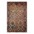 Vintage Afghan Silk Room Size Rug in Allover Pattern in Ivory, Burgundy, Brown For Sale