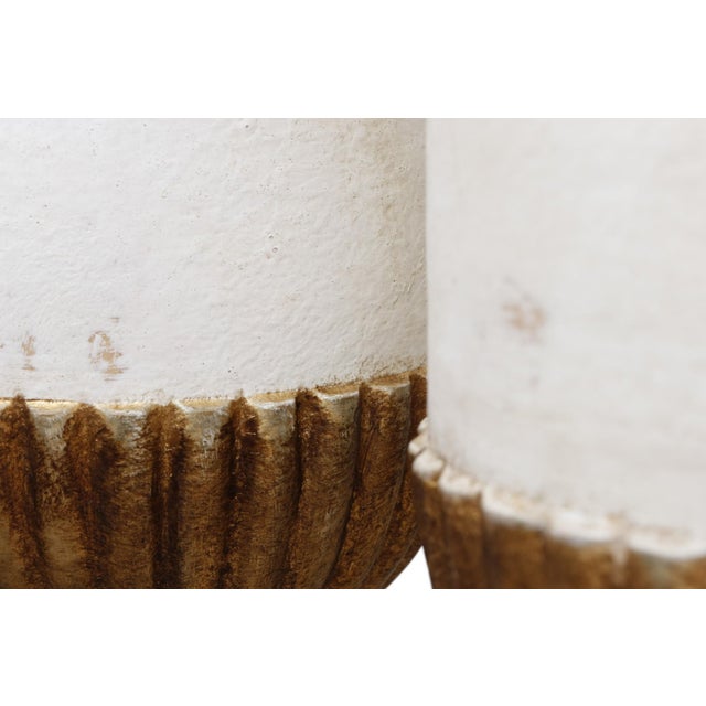 White Hollywood Regency Gold and White Table Lamps by Visual Comfort, a Pair For Sale - Image 8 of 11