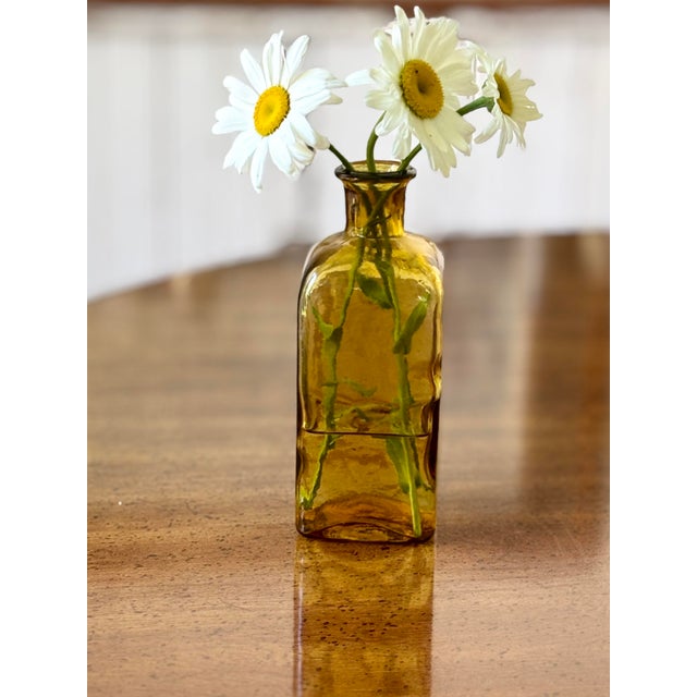 American Mid-Century Amber Apothecary Bottle For Sale - Image 3 of 12