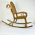 French Country Early 20th C French Boho Chic Coastal Child-Size Bentwood & Cane Rocking Chair, After Thonet For Sale - Image 3 of 15