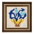 Vintage Framed Scandinavian Style Tulip Needlepoint For Sale
