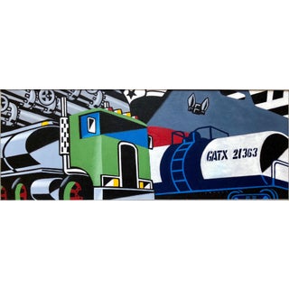 Douglas Fraser, Bold Graphic Illustration Pop Art Image of Large Truck, Orignal Alkyd Painting For Sale