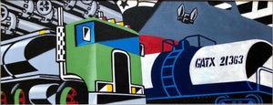 Douglas Fraser, Bold Graphic Illustration Pop Art Image of Large Truck, Orignal Alkyd Painting