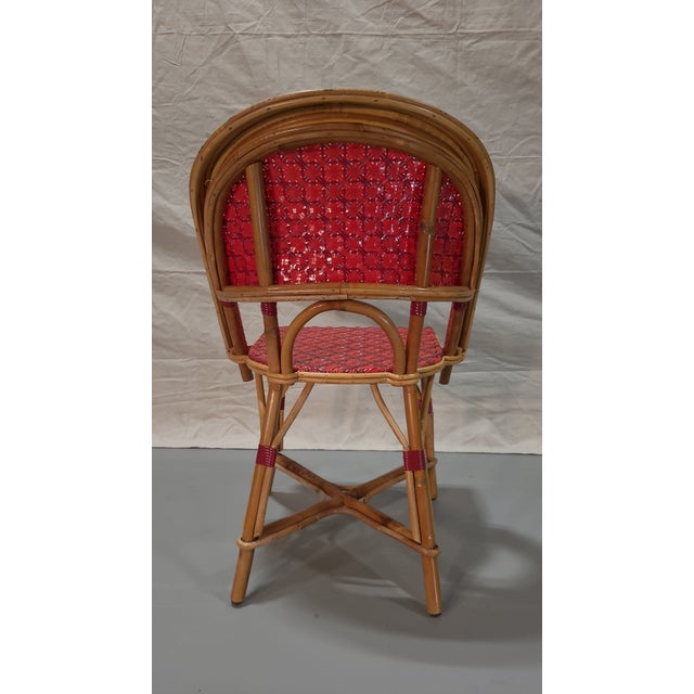Late 20th Century Late 20th Century Vintage Red French Bistro Chair For Sale - Image 5 of 8
