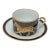 Lynn Chase Jaguar Jungle Porcelain Cup and Saucer With Gold Trim For Sale