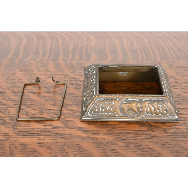 Tiffany Studios New York 'Zodiac' Bronze Desk Calendar Holder or Picture Frame, Circa 1910 For Sale - Image 10 of 13