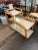 1950s , Mid Century pair of side tables. Three tier bent bamboo frame with formica top. Great items for a Hollywood...