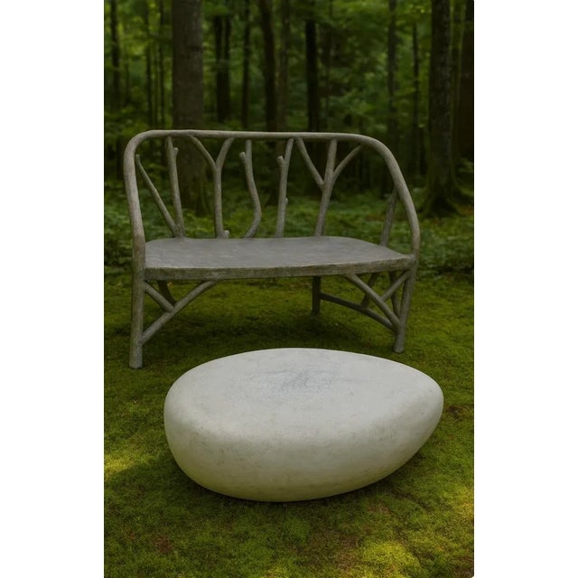 Ivory Large Vintage River Stone Coffee Table For Sale - Image 8 of 8