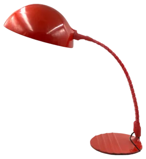 Bright Red Flex Cap Mod. 660 Table or Desk Lamp by Elio Martinelli for Martinelli Luce, Italy, 1972