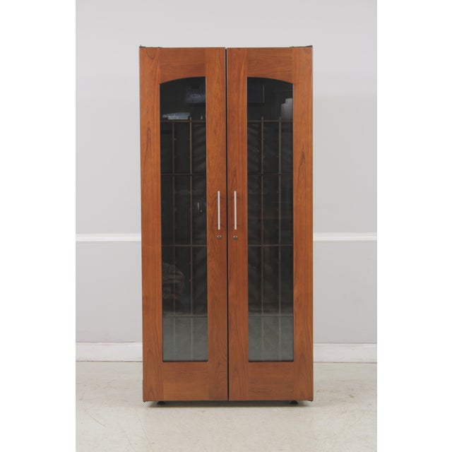 Age: Approx: 20 Years Old Details: Cherry High Quality Construction Large Impressive Cabinet Lighted Interior Refrigerated...