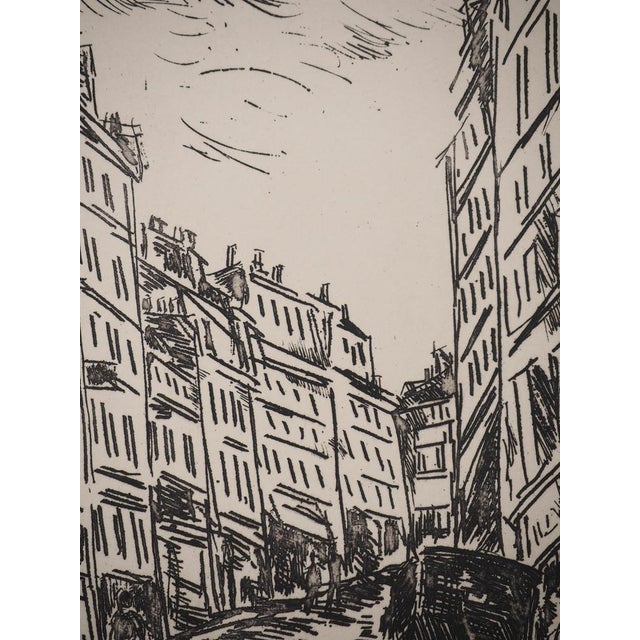 Maurice De Vlaminck, Street Towards Montparnasse, Original Signed Engraving For Sale - Image 5 of 8