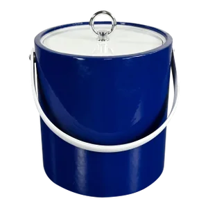 Vintage Mid-Century Modern Blue Ice Bucket by Morgan & Company Bucket Brigade