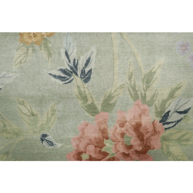 Art Deco Chinese Art Deco Style Square Floral Wool Rug by Rug & Kilim, India For Sale - Image 3 of 8
