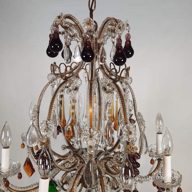 Venetian Ended Fruit Chandelier For Sale In South Bend - Image 6 of 11