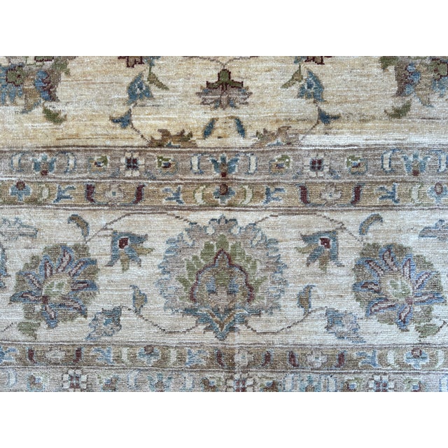 Hand-Knotted Afghan Oushak Chobi Wool Area Rug - 9'0" X 12'0" For Sale - Image 11 of 14