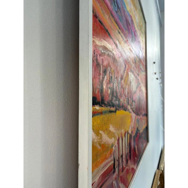 Jean Krillé, Landscape No. 98, Oil on Masonite, 1989 For Sale - Image 8 of 10