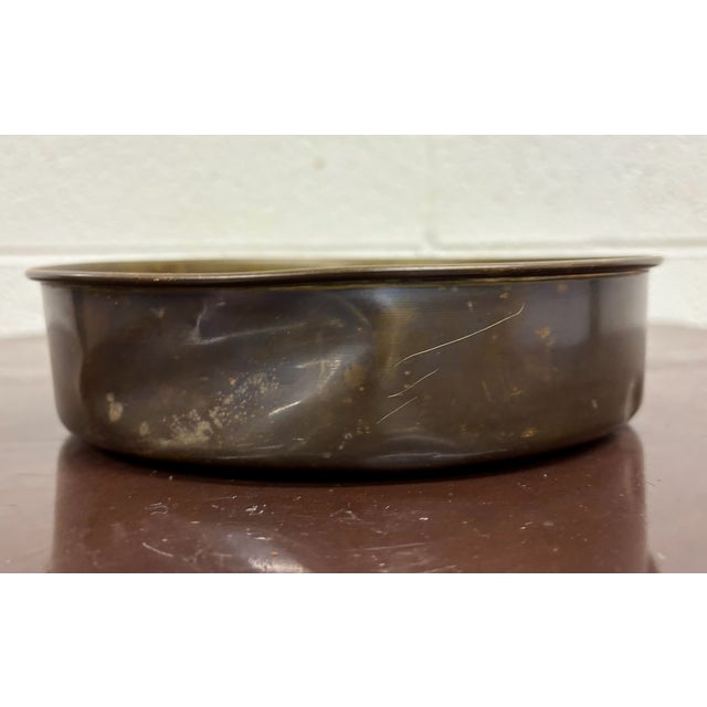 Vintage Solid Brass Bowl Catchall Dish For Sale - Image 4 of 7